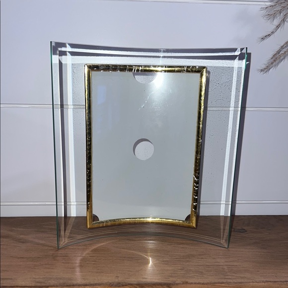 Other - 🛍️ 3 for $20 🛍️ - Vintage Elegant Gold-Trimmed Glass Frame with Pink Rose Box